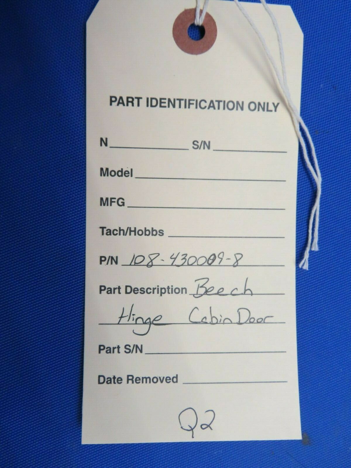 Beech Hinge Cabin Door P/N 108-430009-8 NOS (1120-143)
