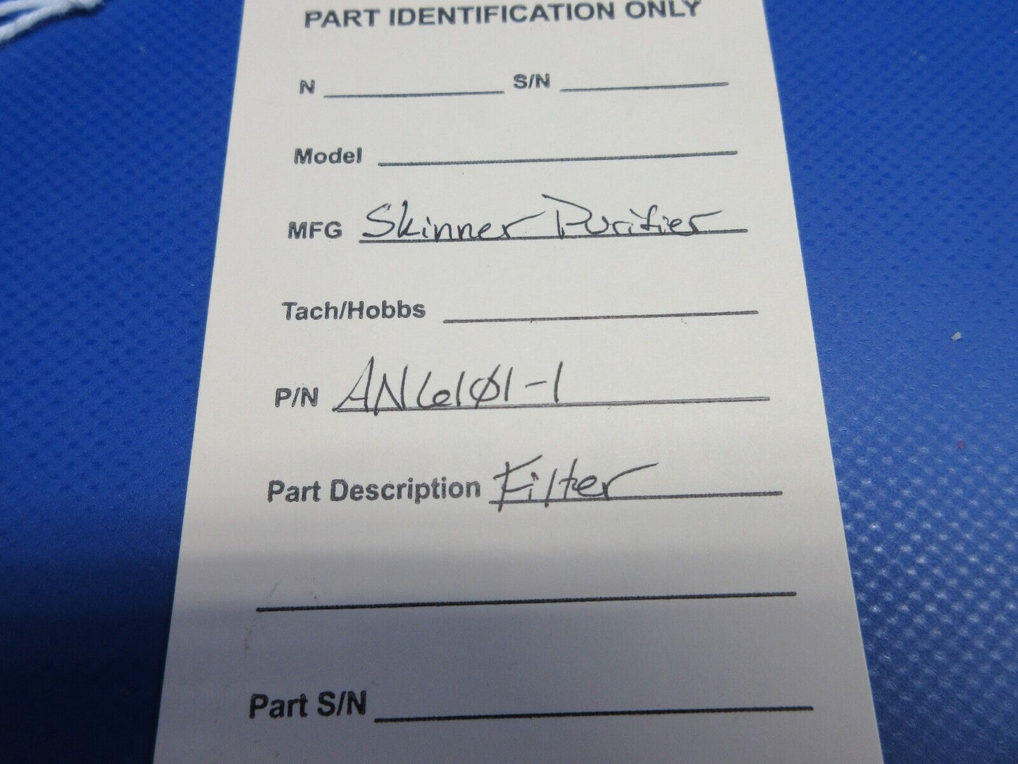 Skinner Purifier Filter P/N AN6101-1 (0224-1210)