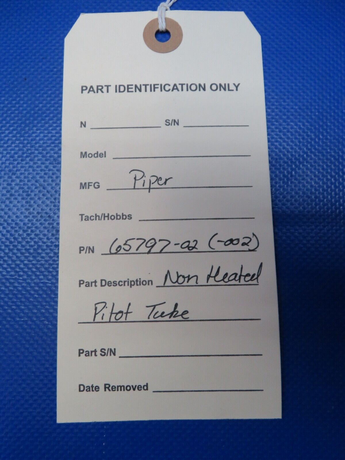 Piper Non Heated Pitot Tube P/N 65797-02, 65797-002 (0224-298)