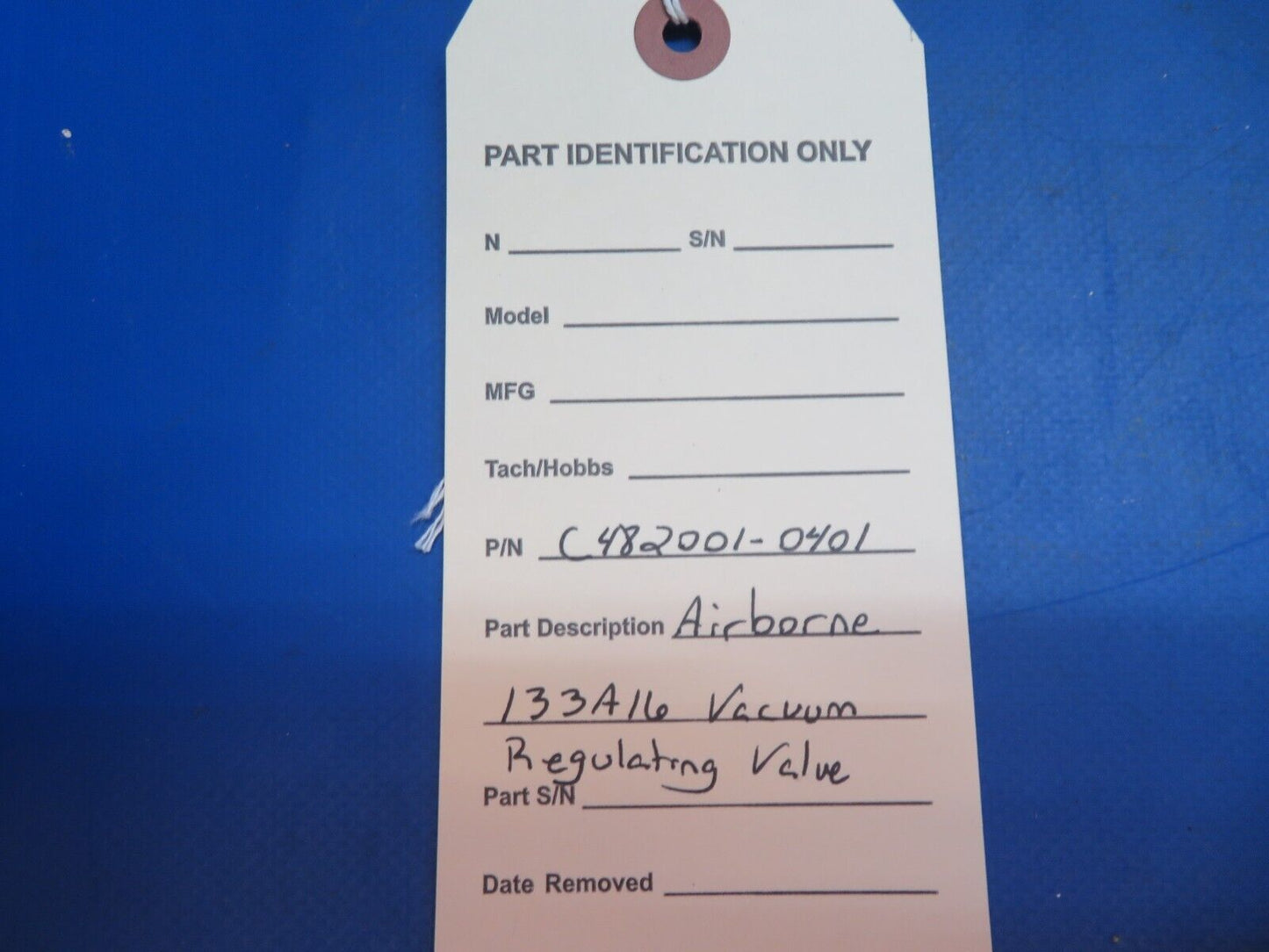 Airborne 133A16 Vacuum Regulating Valve P/N C482001-0401 (0123-706)