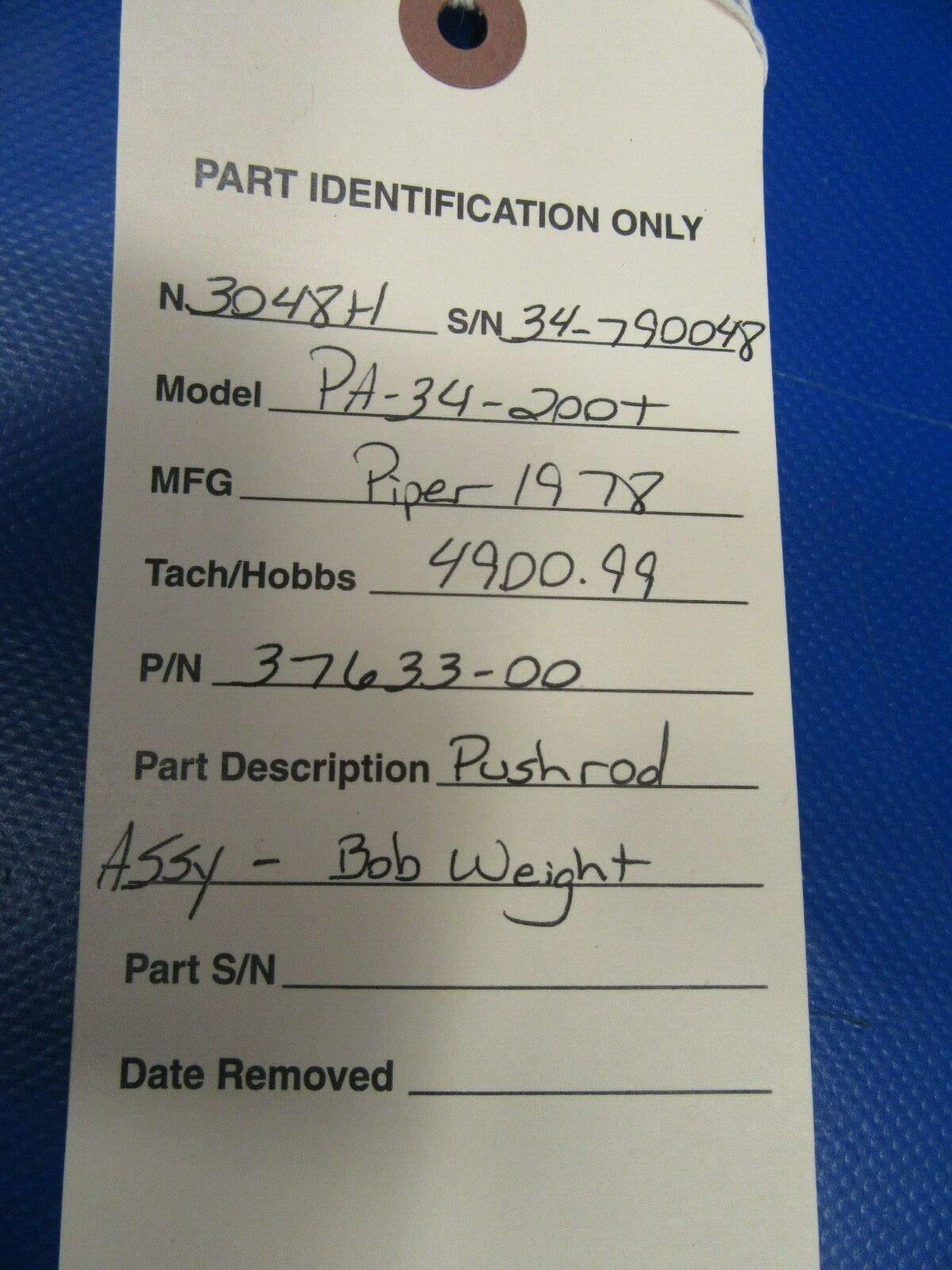 Piper Seneca II Push Rod Bob Weight 37633-00, 37633-000 (1119-230)