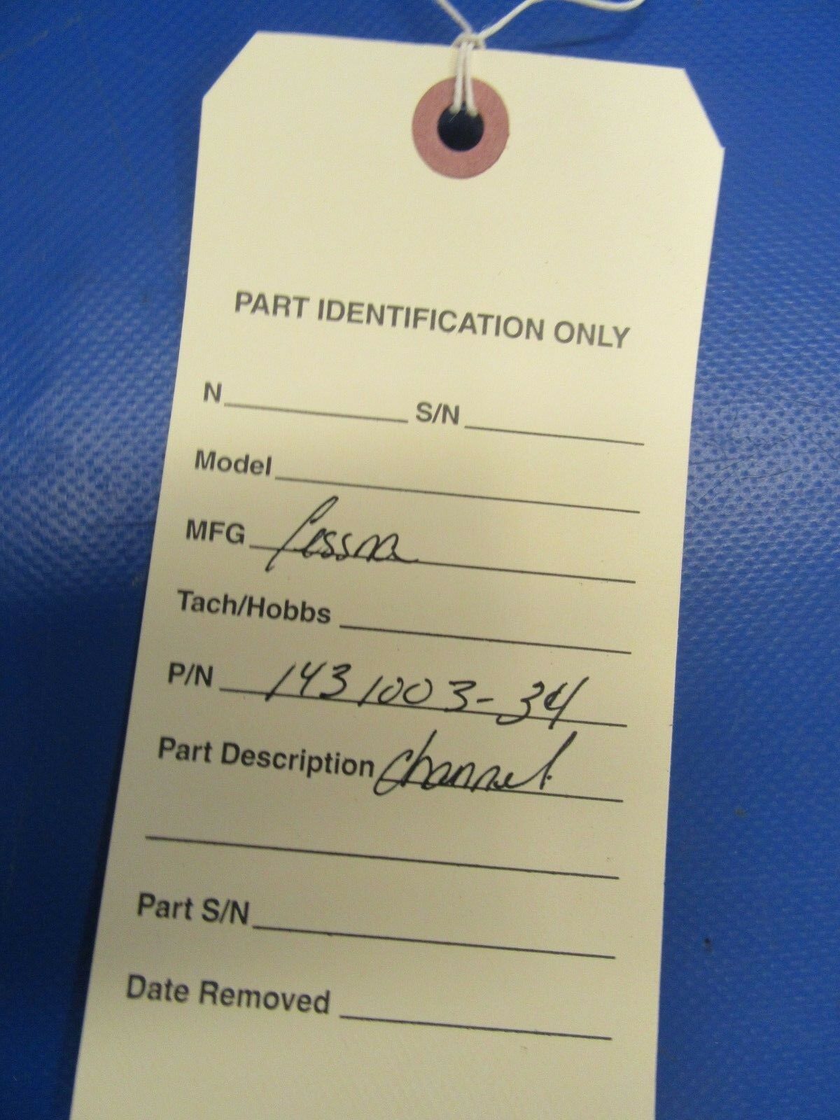 Cessna Channel P/N 1431003-34 NOS (0818-398)