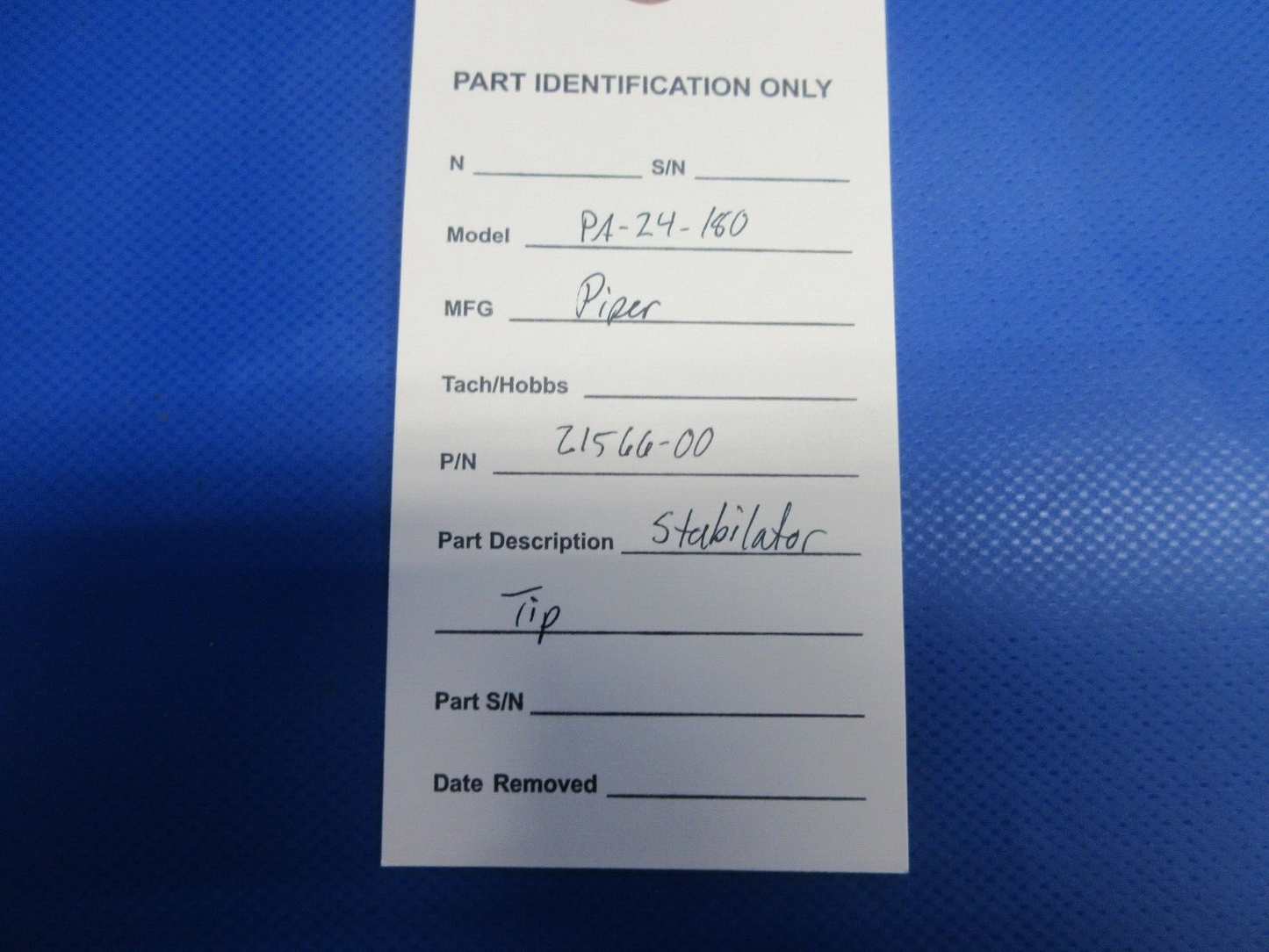 Piper PA-24-180 Stabilator Tip P/N 21566-00 (0124-1292)