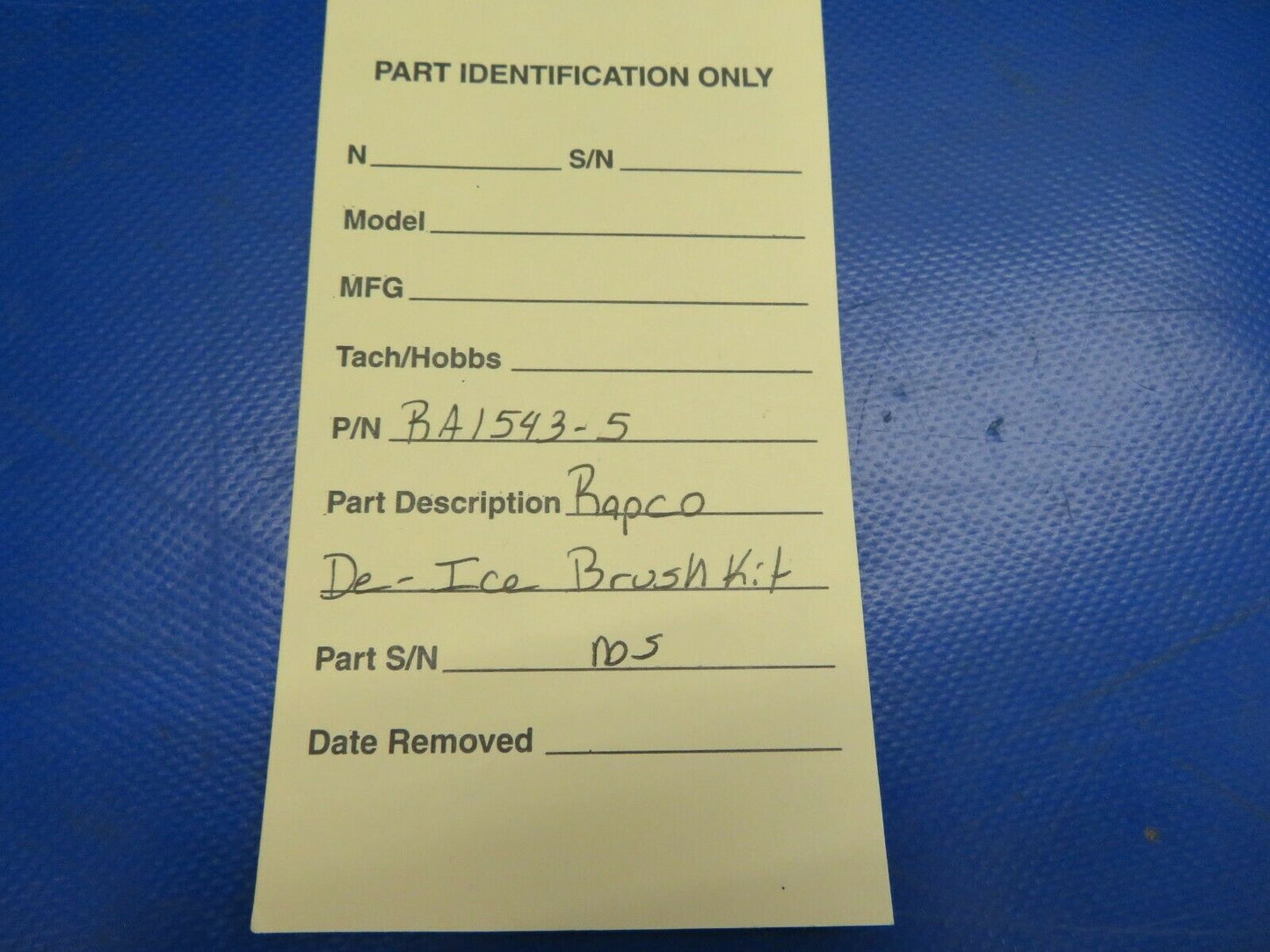 Rapco De-Ice Brush Kit P/N RA1543-5 NOS (0720-873)