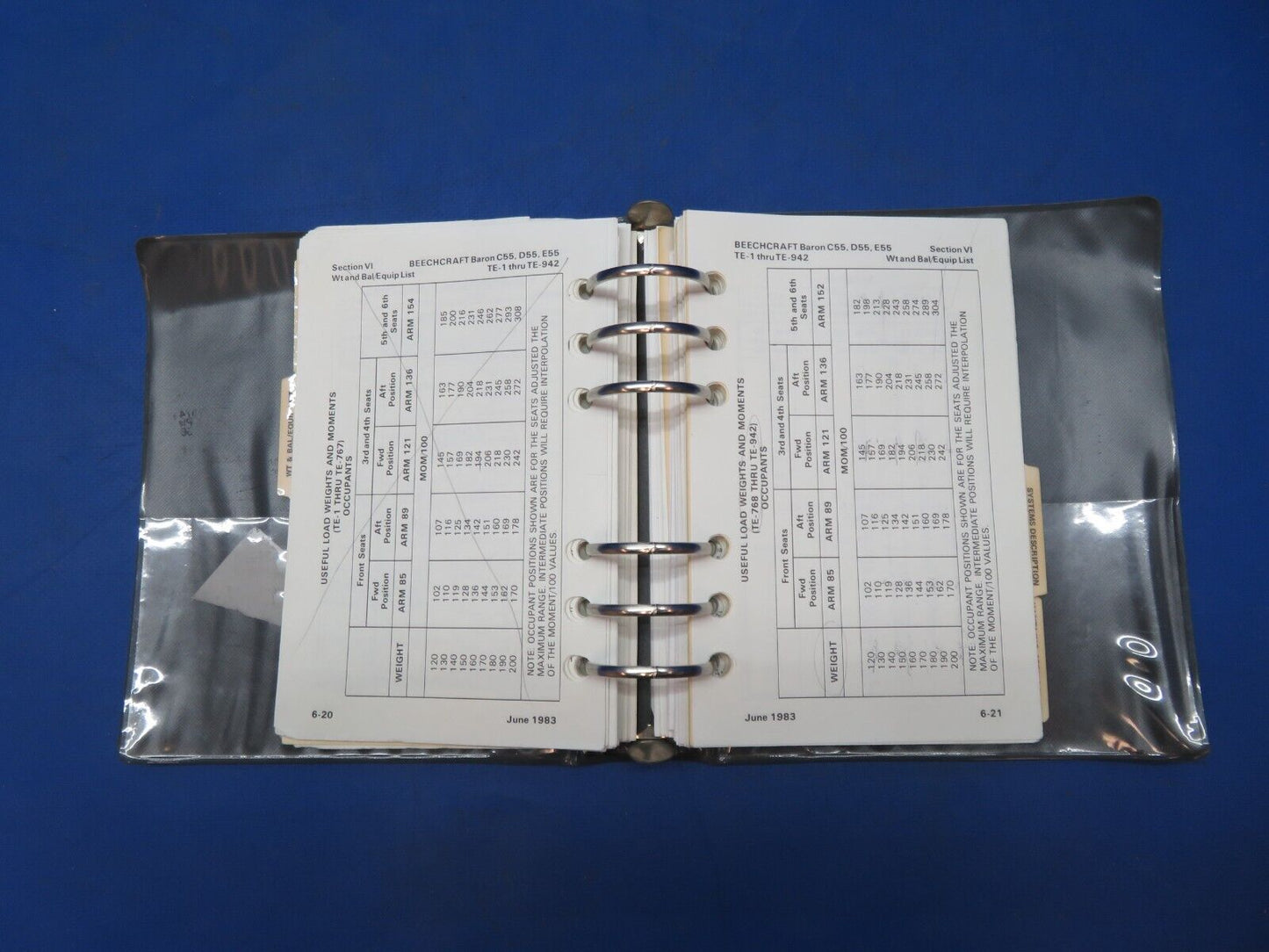 Beech 95-C55 & 95-C55A Pilots Operating Handbook P/N 96-590010-29B3 (0723-630)
