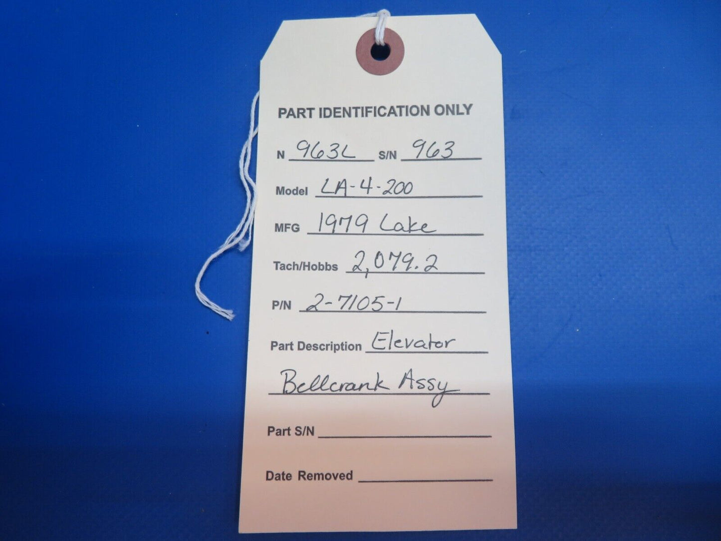 Lake LA-4-200 Elevator Bellcrank Assy P/N 2-7105-1 (1222-737)