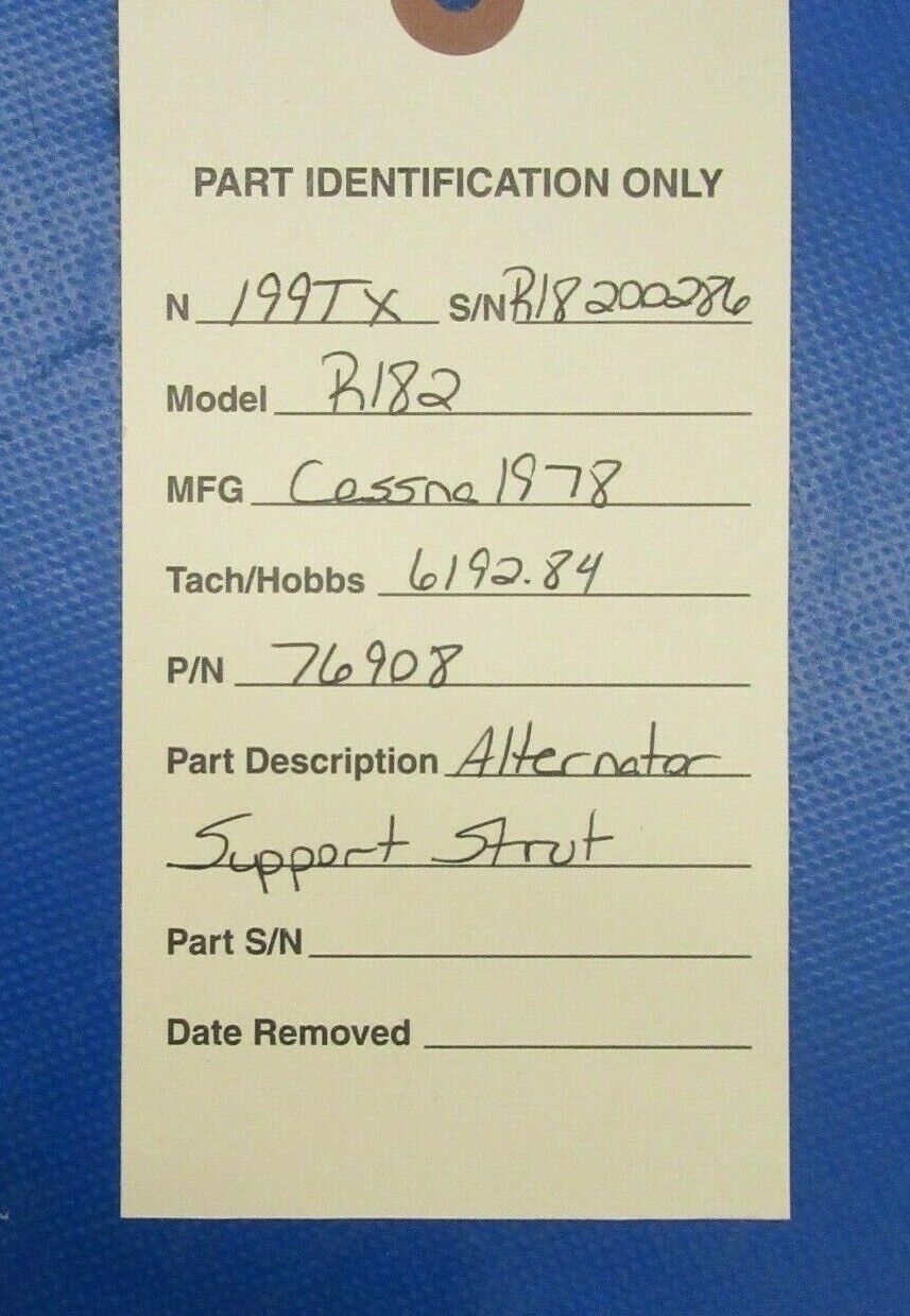 Cessna R182 Lycoming O-540-J3C5D Alternator Bracket P/N 75380 (0919-56)