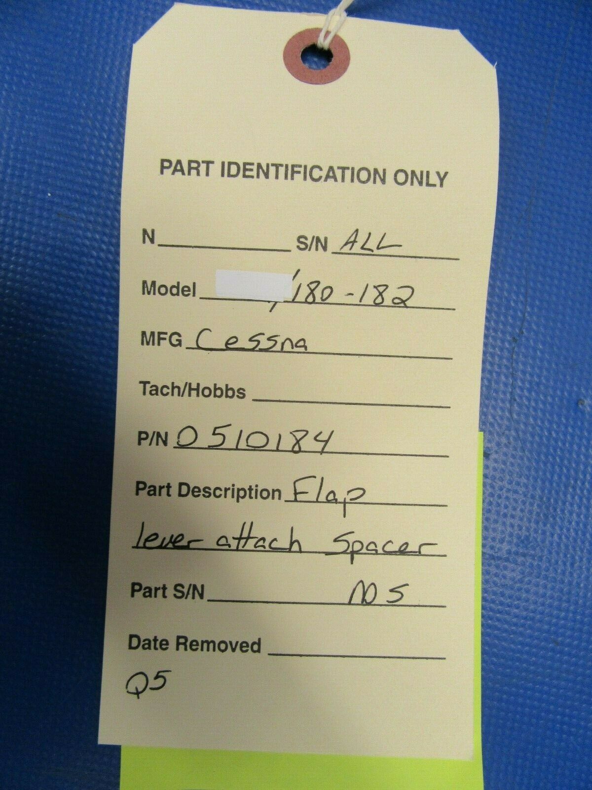 Cessna 180, 182 Flap Lever Attach Spacer P/N 0510184 NOS (0419-488)