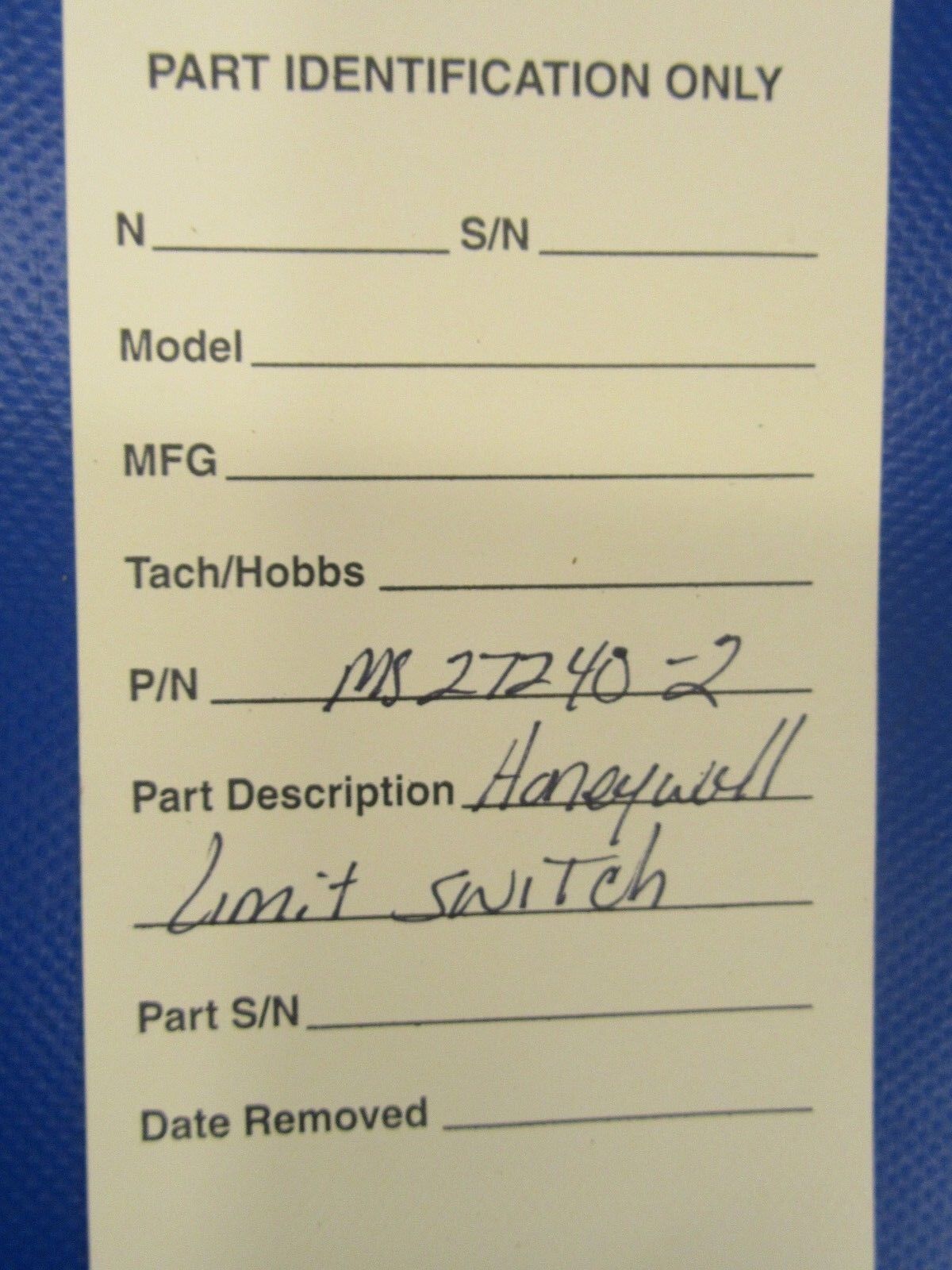 Honeywell Micro Switch Landing Gear Limit Switch P/N MS27240-2 (0818-40)