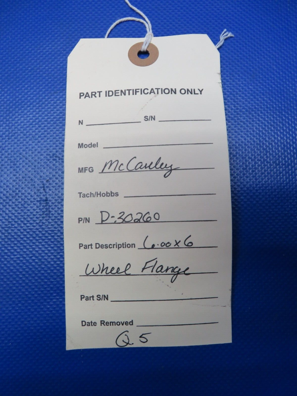 McCauley 6.00 x 6 Wheel Flange P/N D-30260 (0324-102)