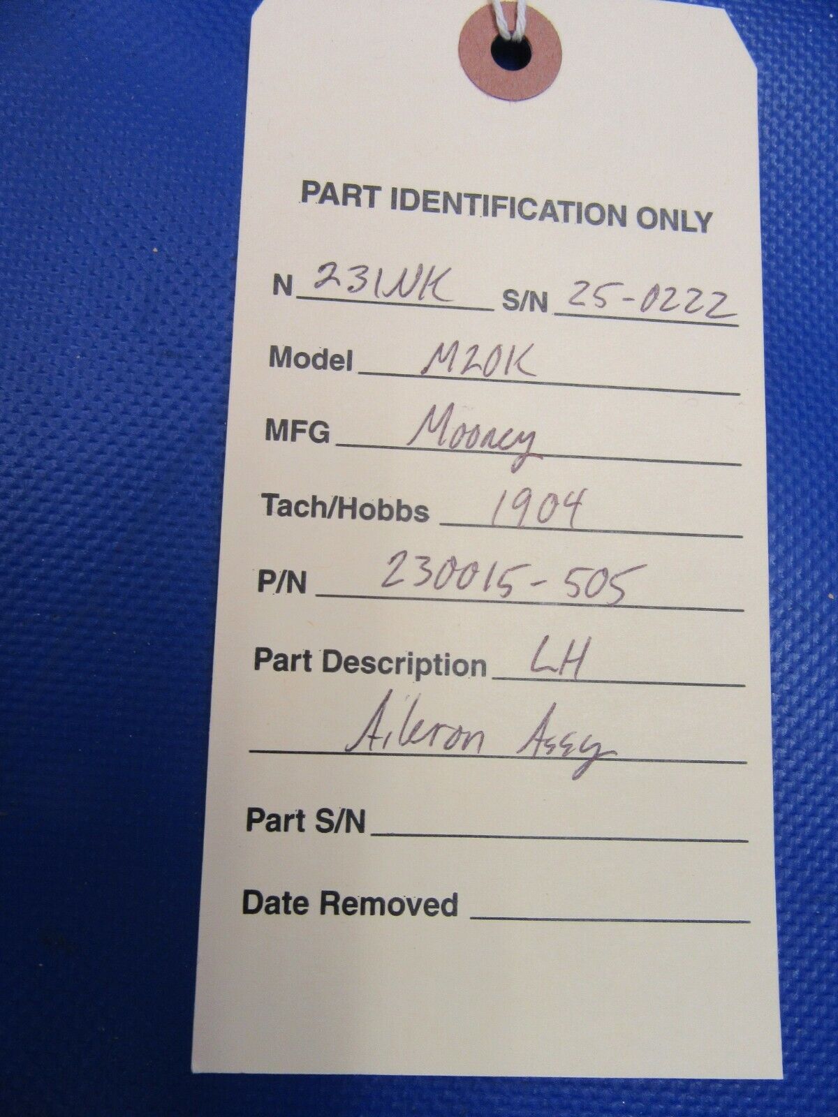 Mooney M20K LH Aileron P/N 230015-505 (0621-204)