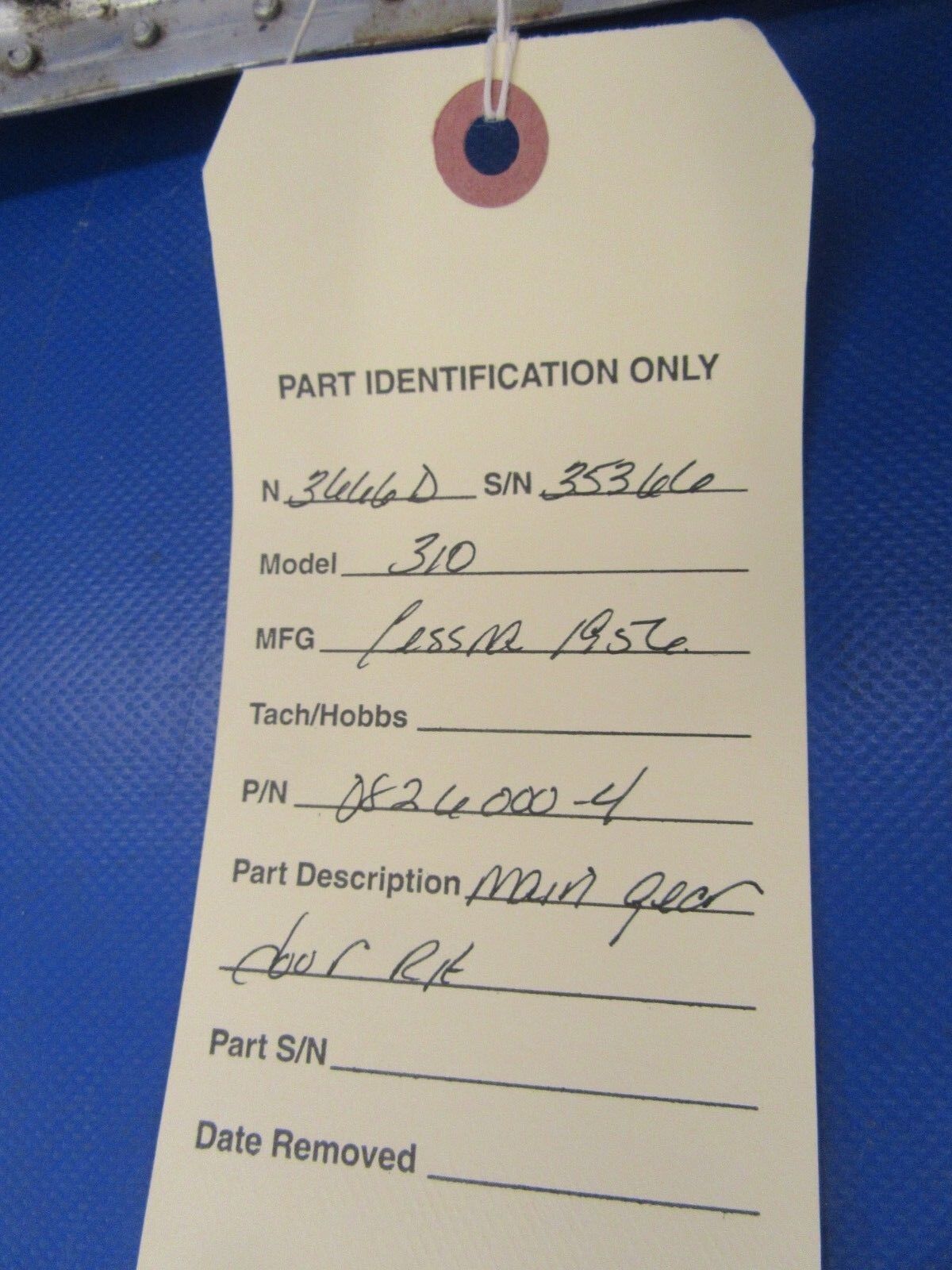 1956 Cessna 310 Main Gear Door RH 0826000-4 (1118-91)