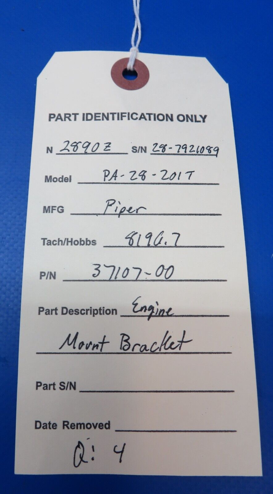 Piper PA-28-201T Dakota Engine Mount Bracket P/N 37107-00 (1222-350)