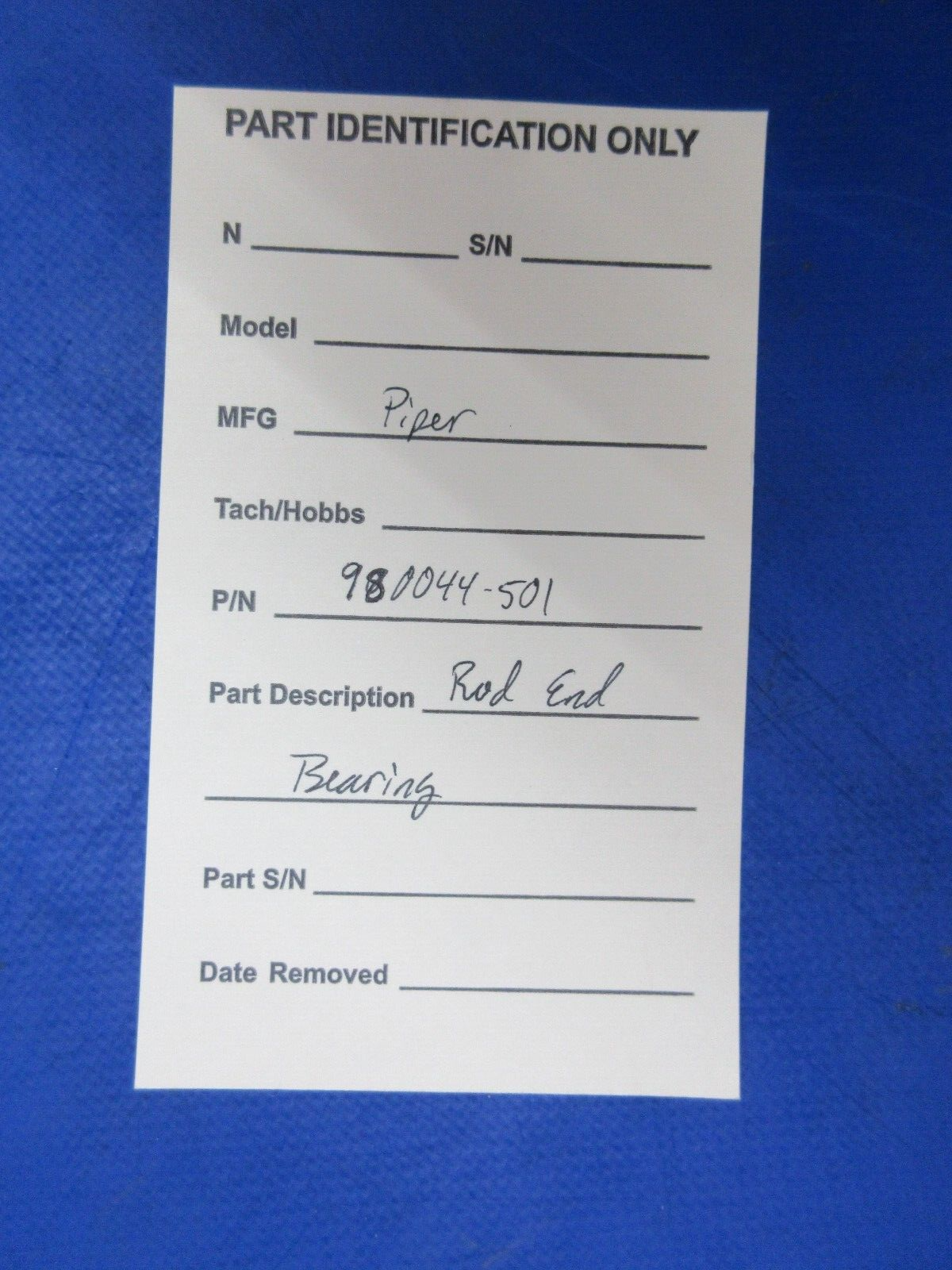 Piper Rod End Bearing P/N 980044-501 (1123-911)