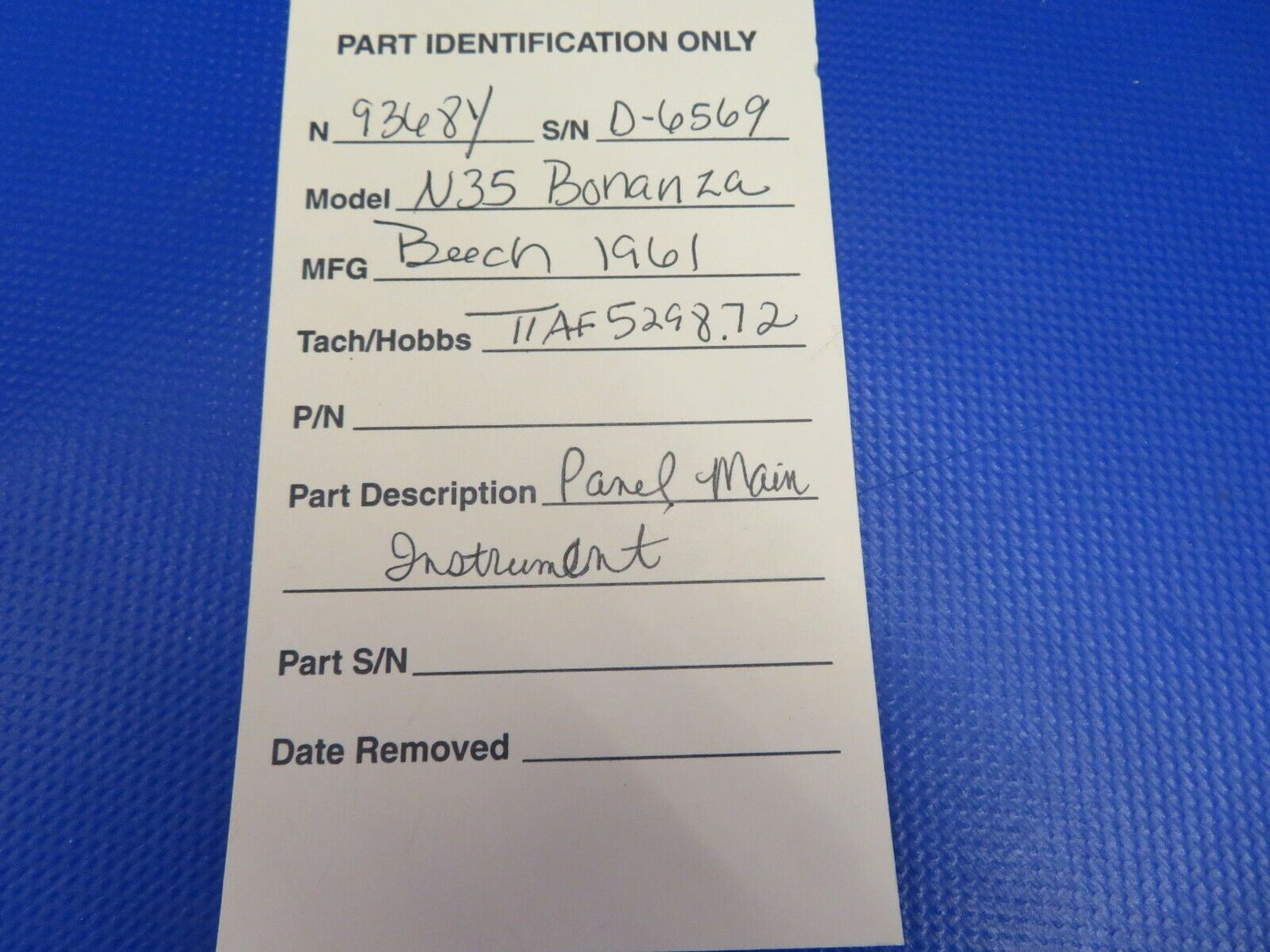 Beech N35 Bonanza Panel Main Instrument (1220-532)