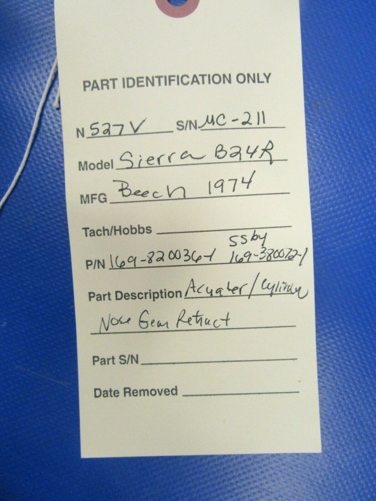 Beech Sierra Retract Lock Nose Gear Actuator P/N 169-380072-1 (0219-202)