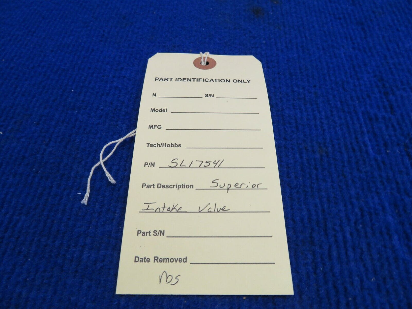 Superior Intake Valve P/N SL17541 NOS (0222-567)