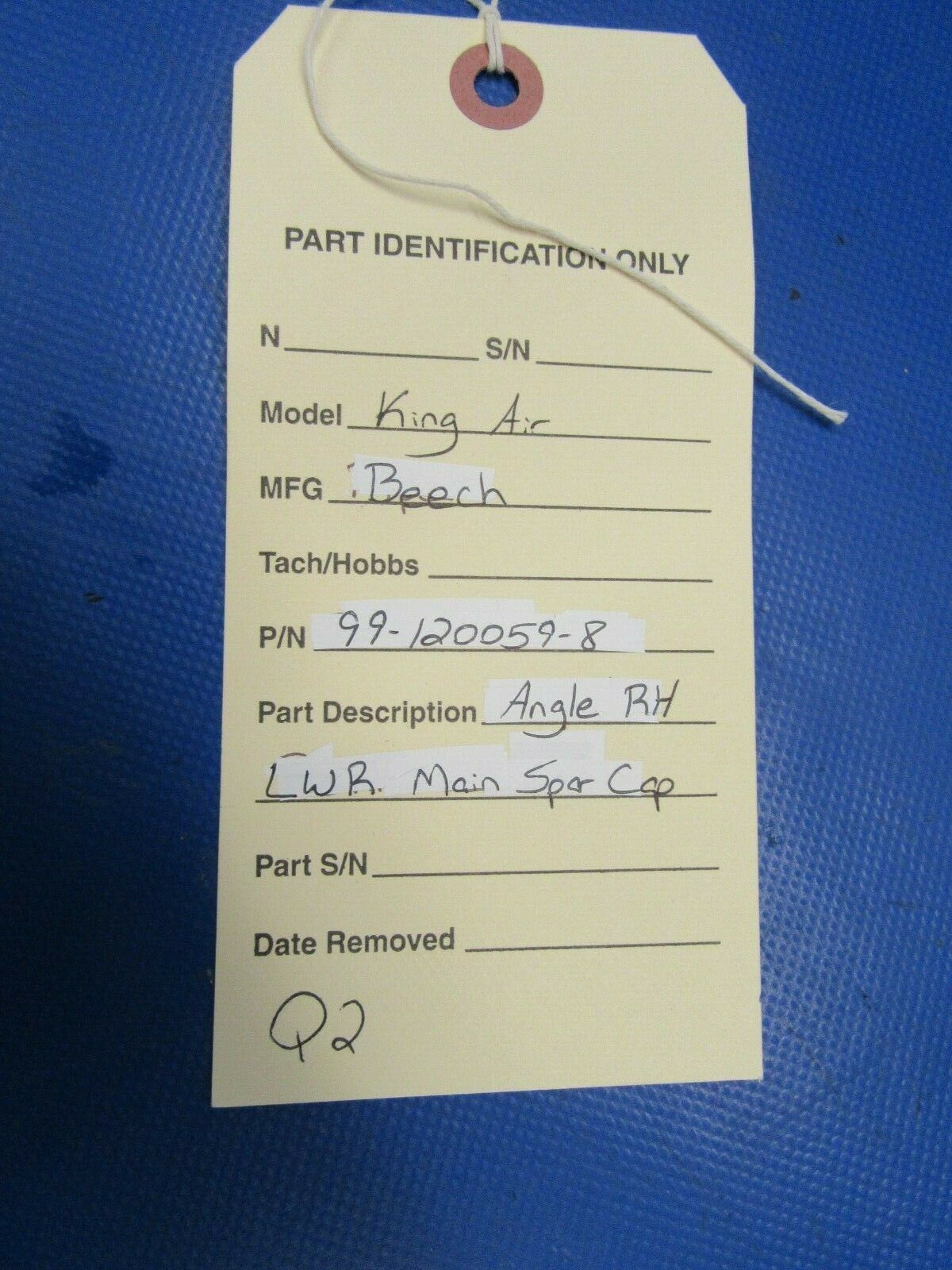 Beech King Air Angle RH LWR Main Spar Cap P/N 99-120059-8 NOS (0419-367)