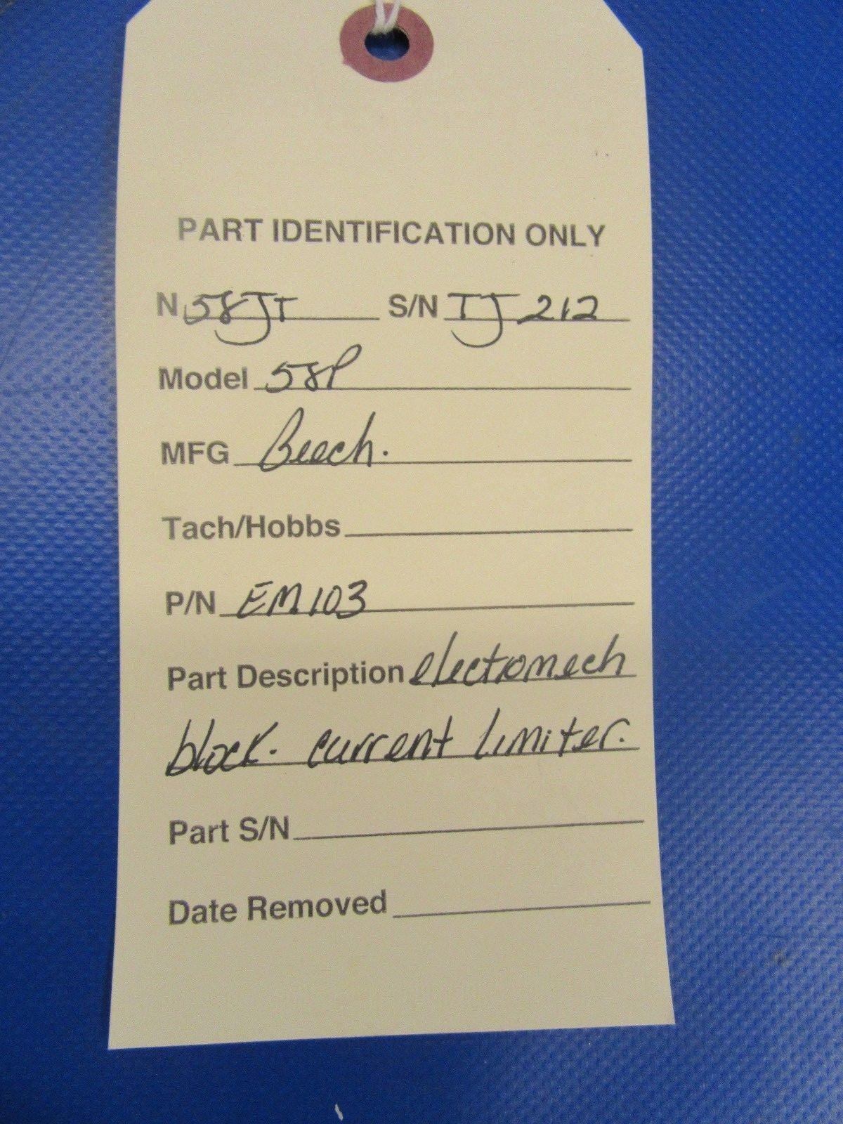 Beech Baron 58P Electromech Block Current Limiter P/N EM103 (0318-319)