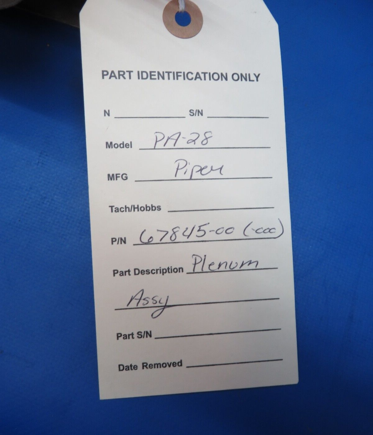 Piper Cherokee PA-28 Plenum Assy P/N 67845-00 (0723-706)