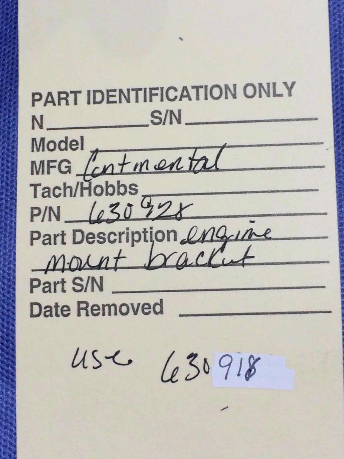 Continental Engine Mount Bracket P/N 630928 & 630918 (0916-98)