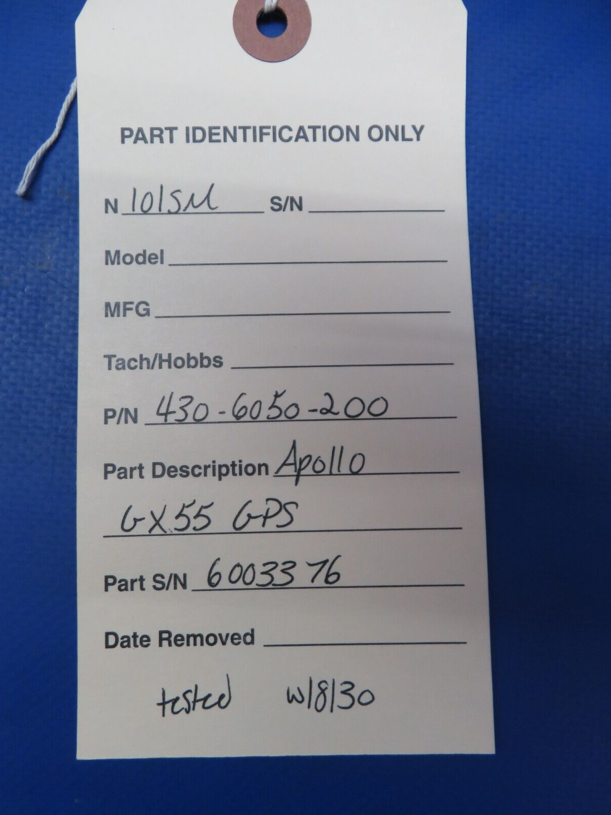 Apollo GX55 GPS w/ 8130 & Warranty P/N 430-6050-200 (0623-380)