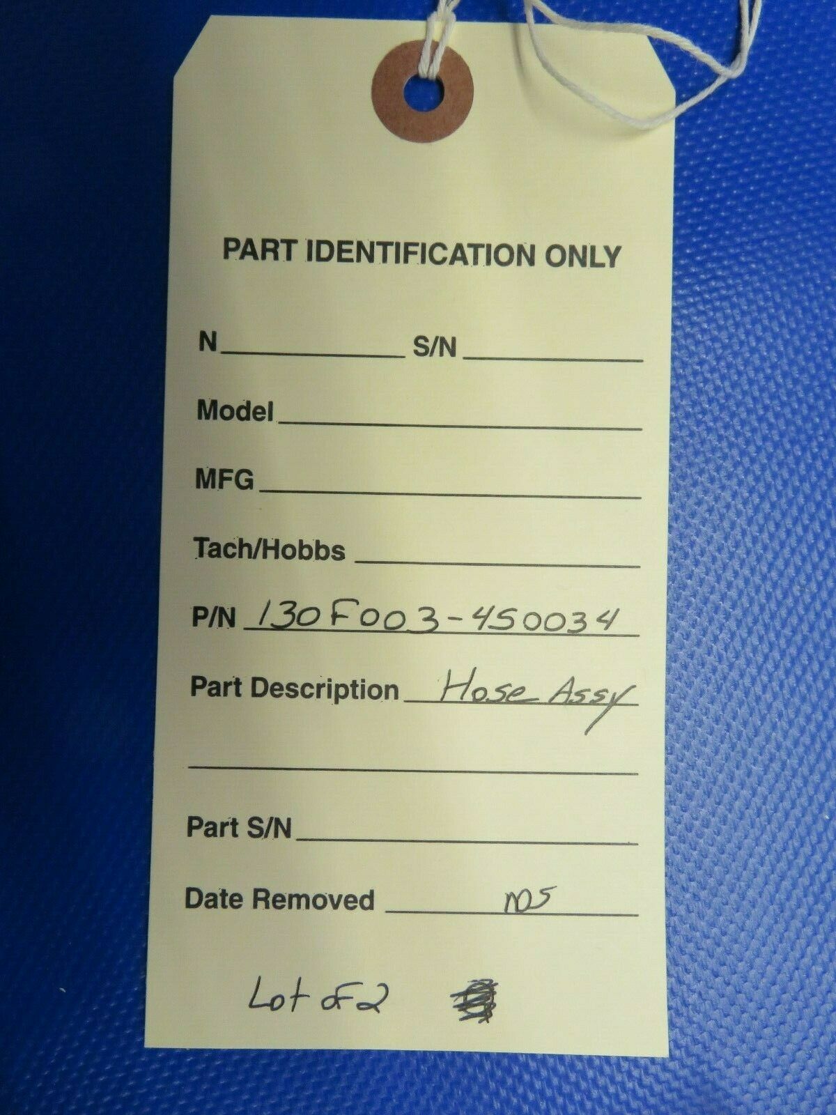 Aeroquip Hose Assy P/N 130F003-4S0034 LOT OF 2 NOS (1220-112)