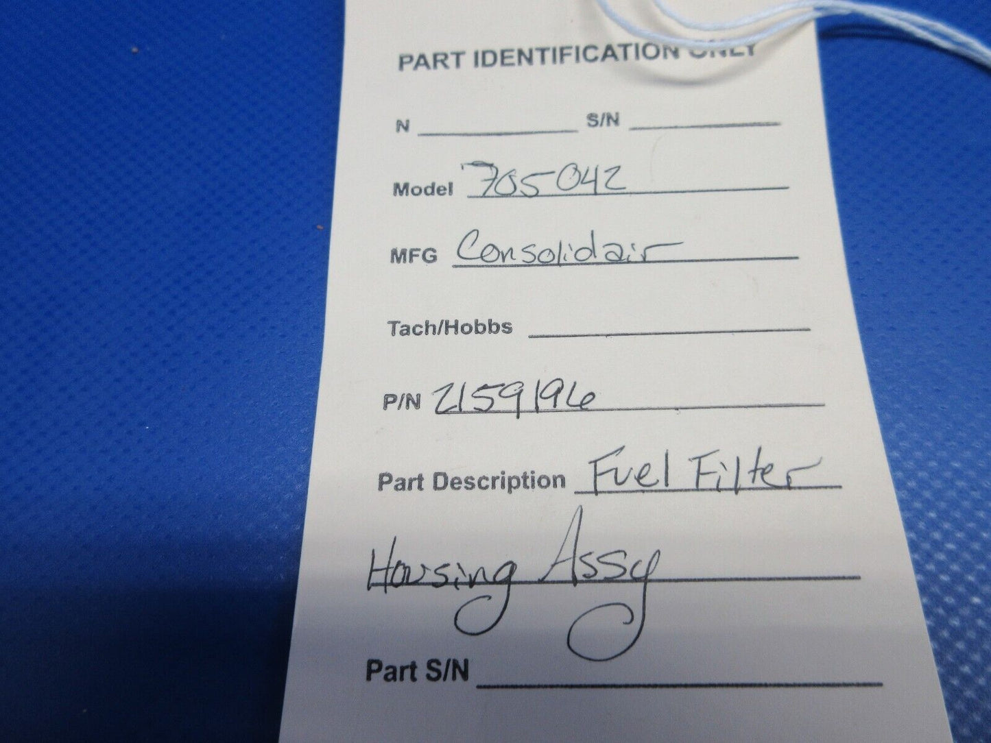 Consolidair 705042 Fuel Filter Housing Assy P/N 2159196 (0224-1166)