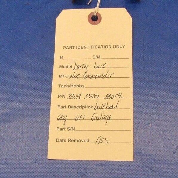 Aero Commander Darter & Lark Bulkhead Assy Elevator P/N 33014 NOS (0517-168)