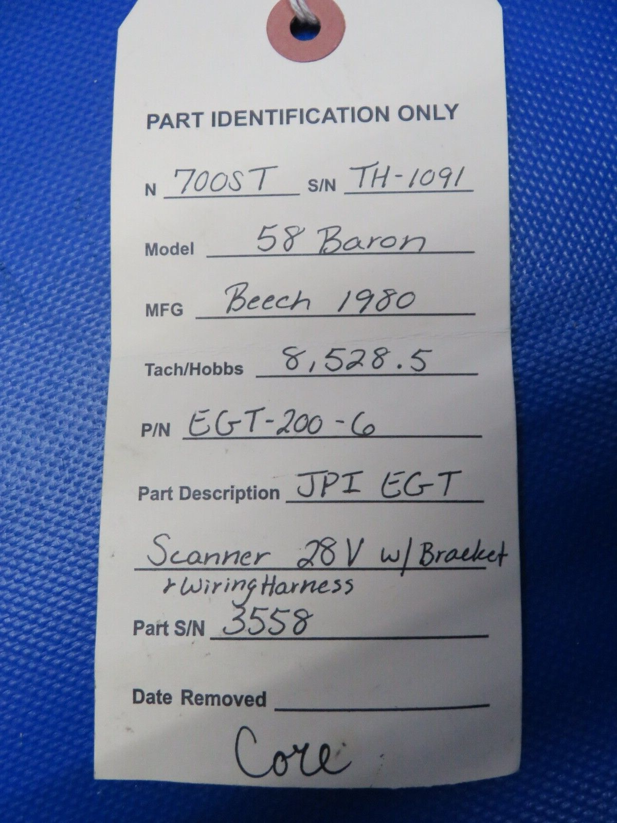 JPI EGT Scanner w/ Bracket & Wiring Harness EGT-200-6 CORE (0224-285)