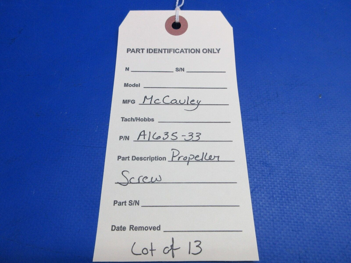McCauley Threaded Propeller Screw LOT OF 13 P/N A1635-33 (0523-402)