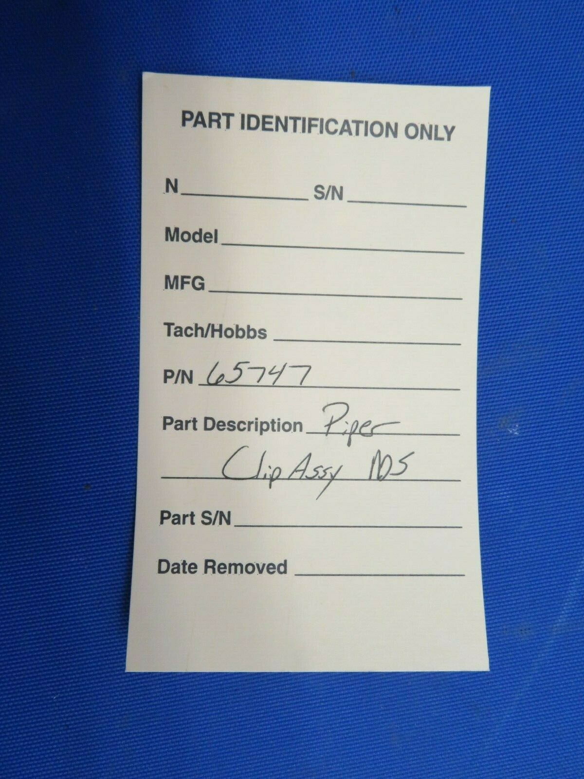 Piper Clip Assy P/N 65747-00, 65747-000 NOS (1120-119)