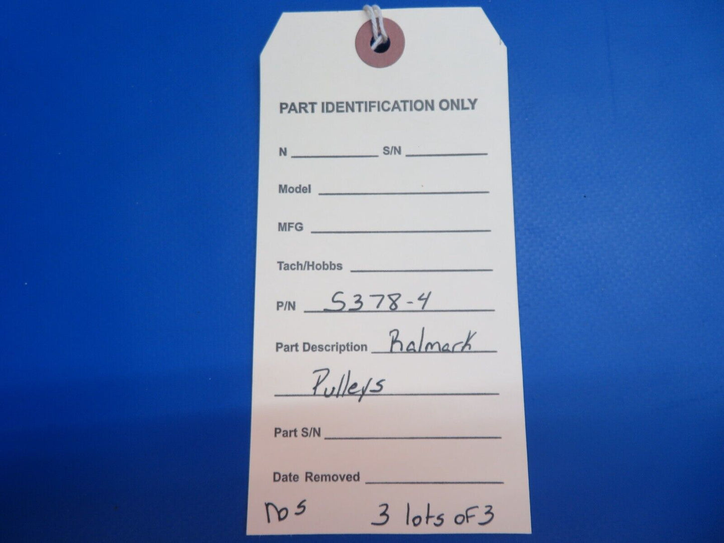 Ralmark Aviation Pulleys P/N 5378-4 LOT OF 3 NOS (1222-721)