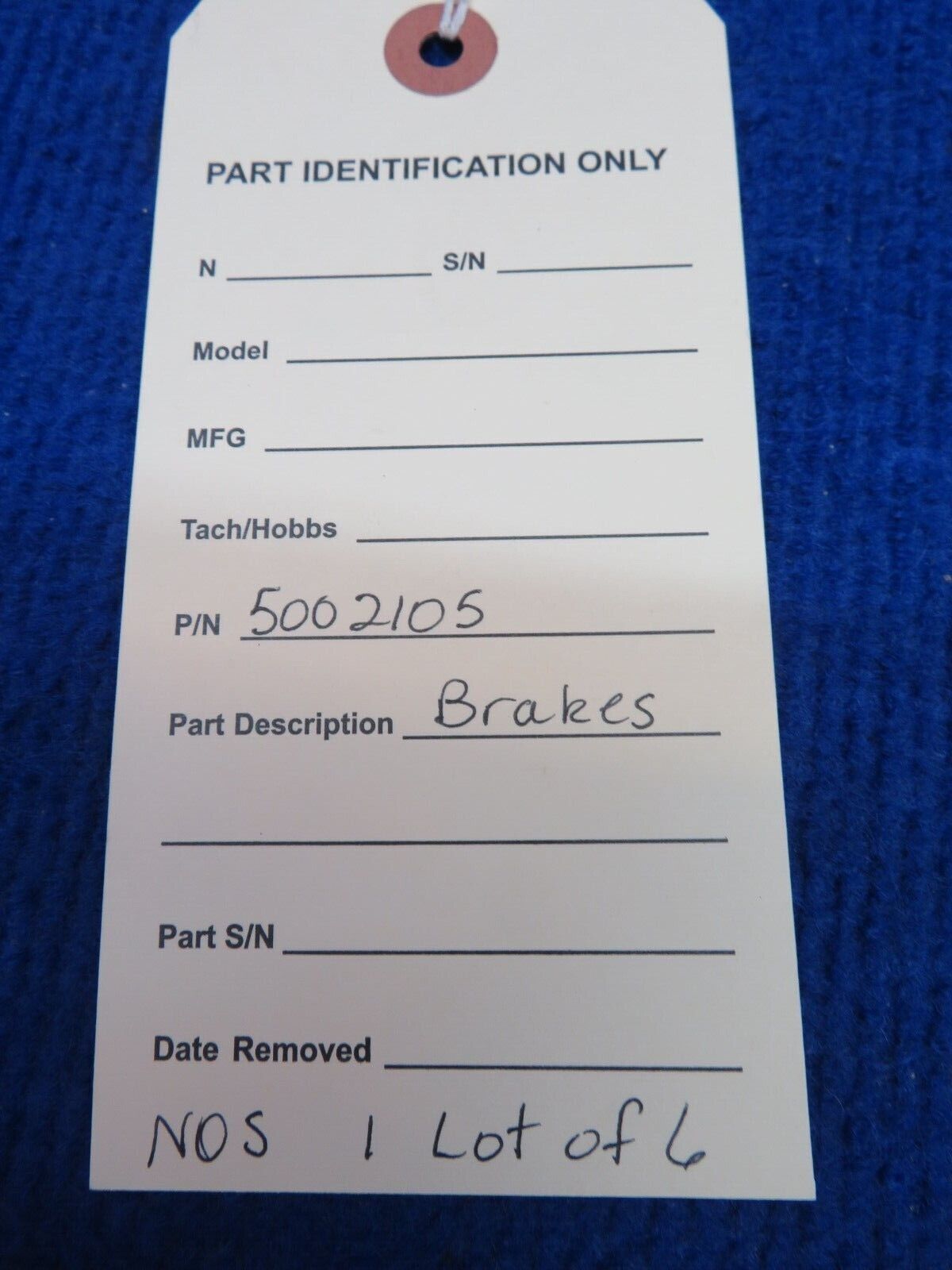 Brakes P/N 5002105 LOT OF 6 NOS (0622-344)