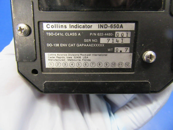 Collins IND-650A ADF Indicator P/N 622-4480-001 (0518-355)