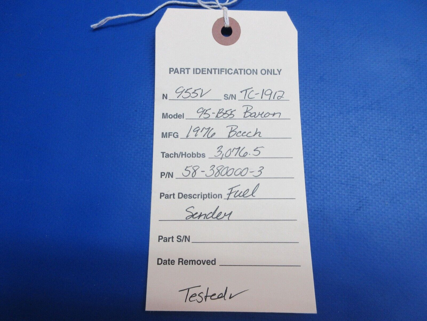 Beech 95-B55 Baron Fuel Sender P/N 58-380000-3 (0523-1119)