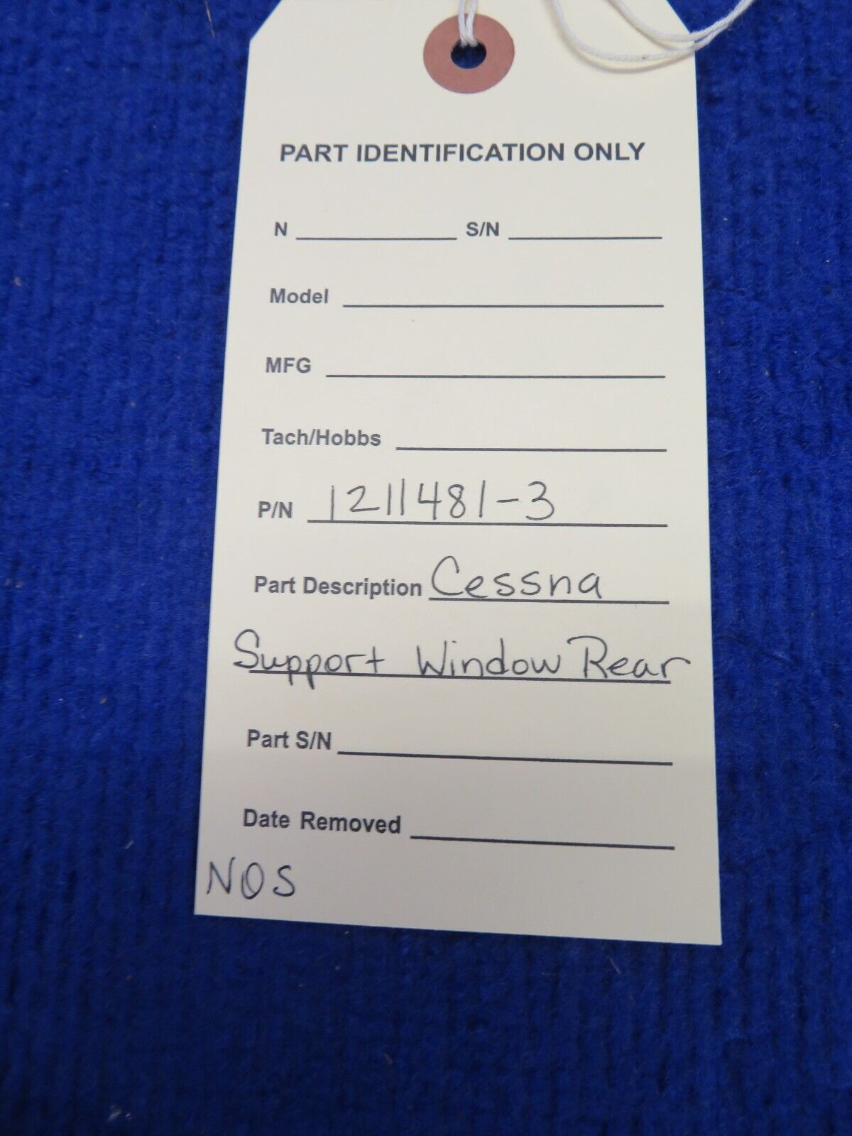 Cessna Support Window Rear P/N 1211481-3 NOS (0522-410)
