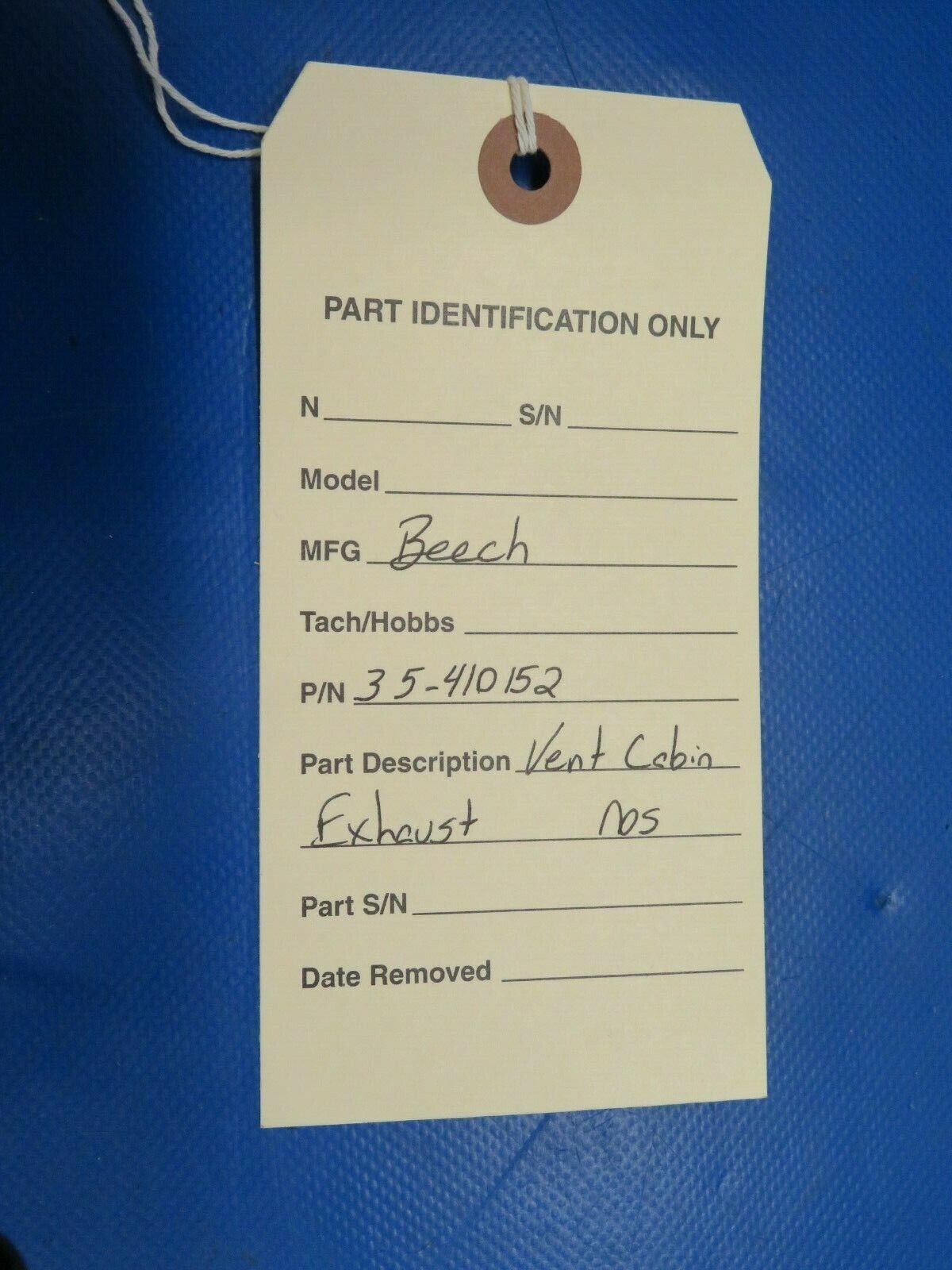 Beech Bonanza Baron Vent Cabin Exhaust P/N 35-410152 NOS (0220-163)