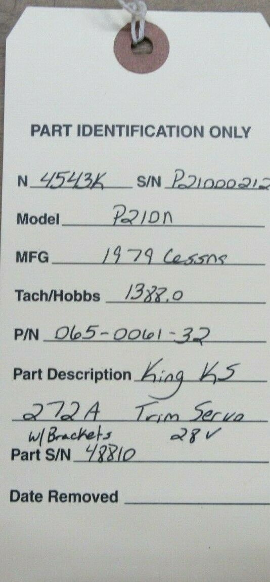 Bendix King Servo KS 272A Trim Servo w/ Brackets 28V 065-0061-32 (0421-550)