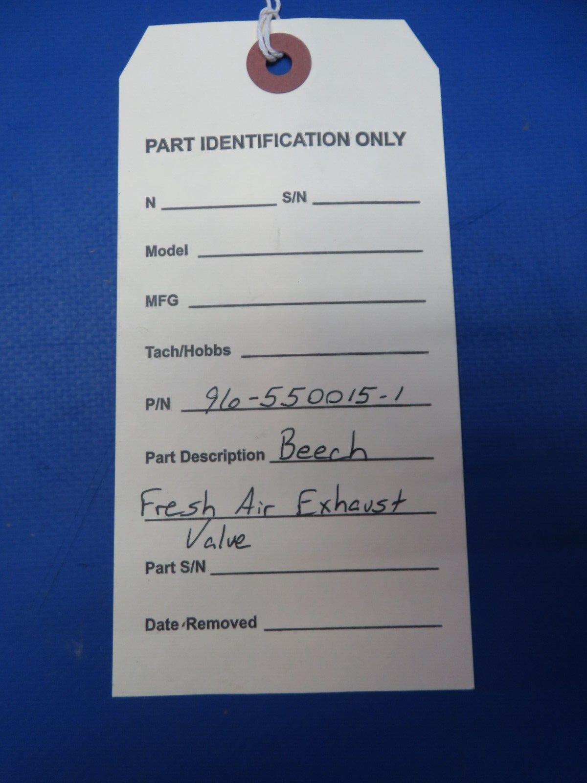 Beech Fresh Air Exhaust Valve P/N 96-550015-1 (0523-1044)