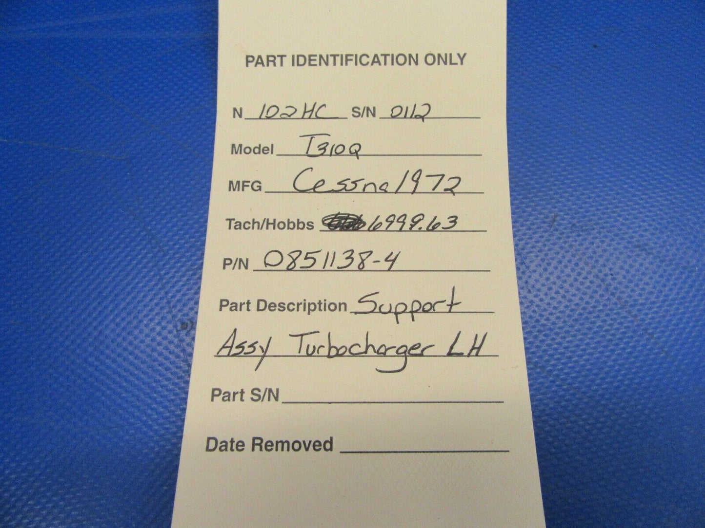 Cessna 310 / T310Q Support Assy Turbocharger LH Engine 0851138-4 (0619-108)