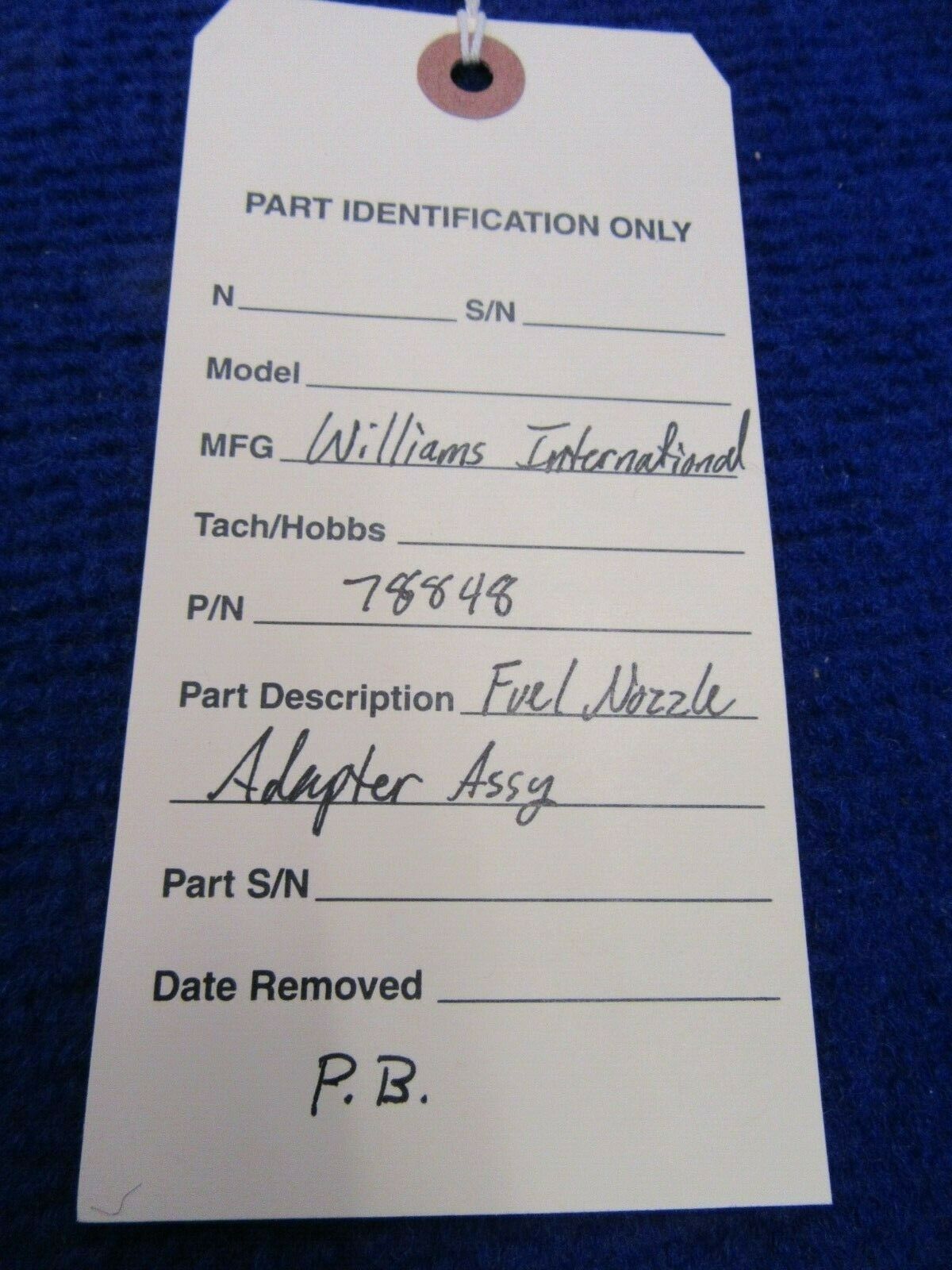 Williams International Fuel Nozzle Adapter Assy P/N 78848 w/ 8130 (0122-211)
