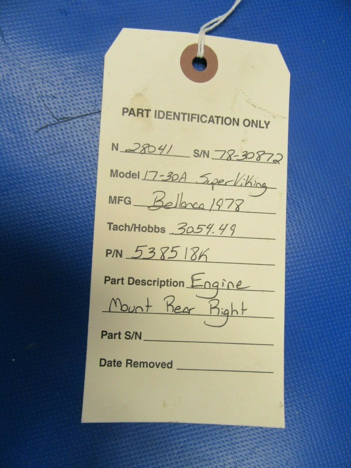 Continental IO-520-K Engine Mount Rear Right P/N 538518K (0819-244)