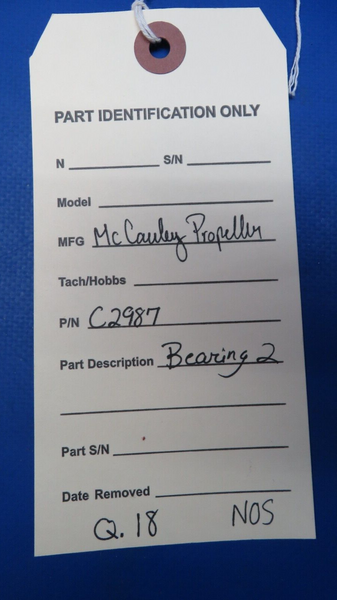 McCauley Threaded Propeller Bearing Set P/N C2987 NOS (0523-283)