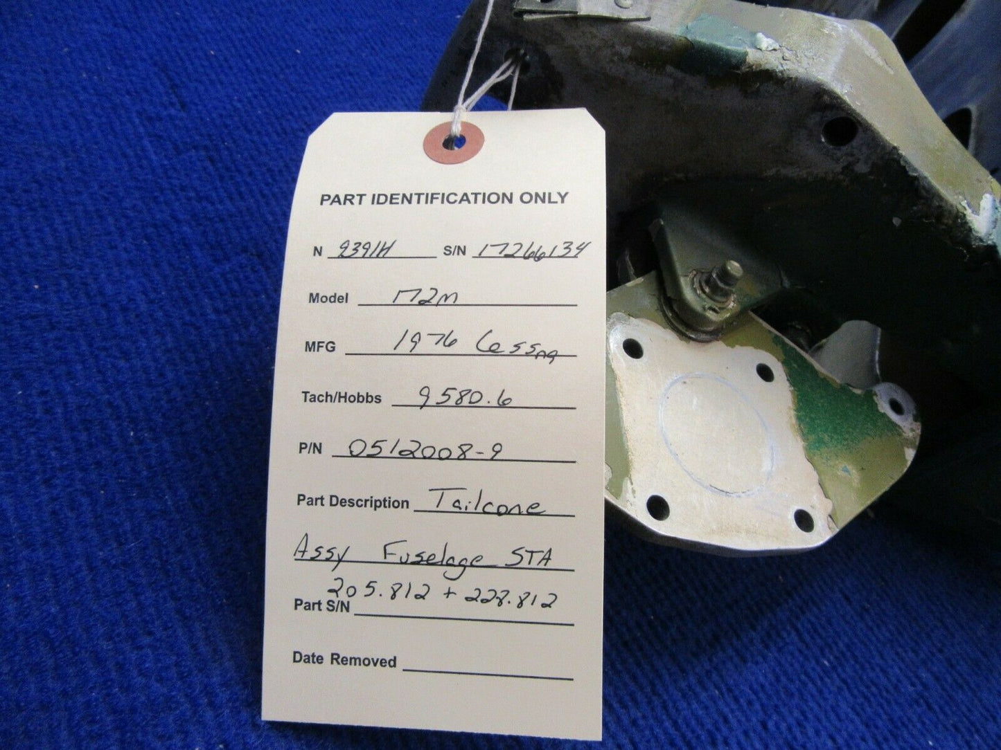 Cessna 172 / 172M Tailcone Fuselage P/N 0512008-9 FOR PARTS (0122-472)