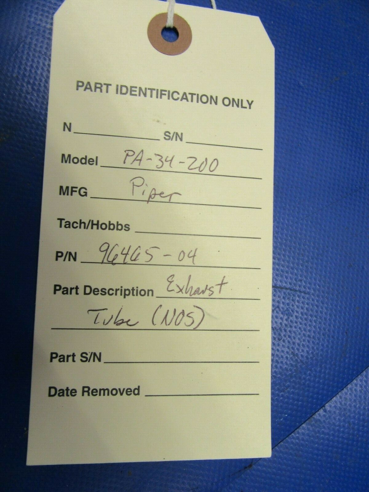 Piper PA-34-200 Exhaust Tube NOS P/N 96465-04 (0720-115)