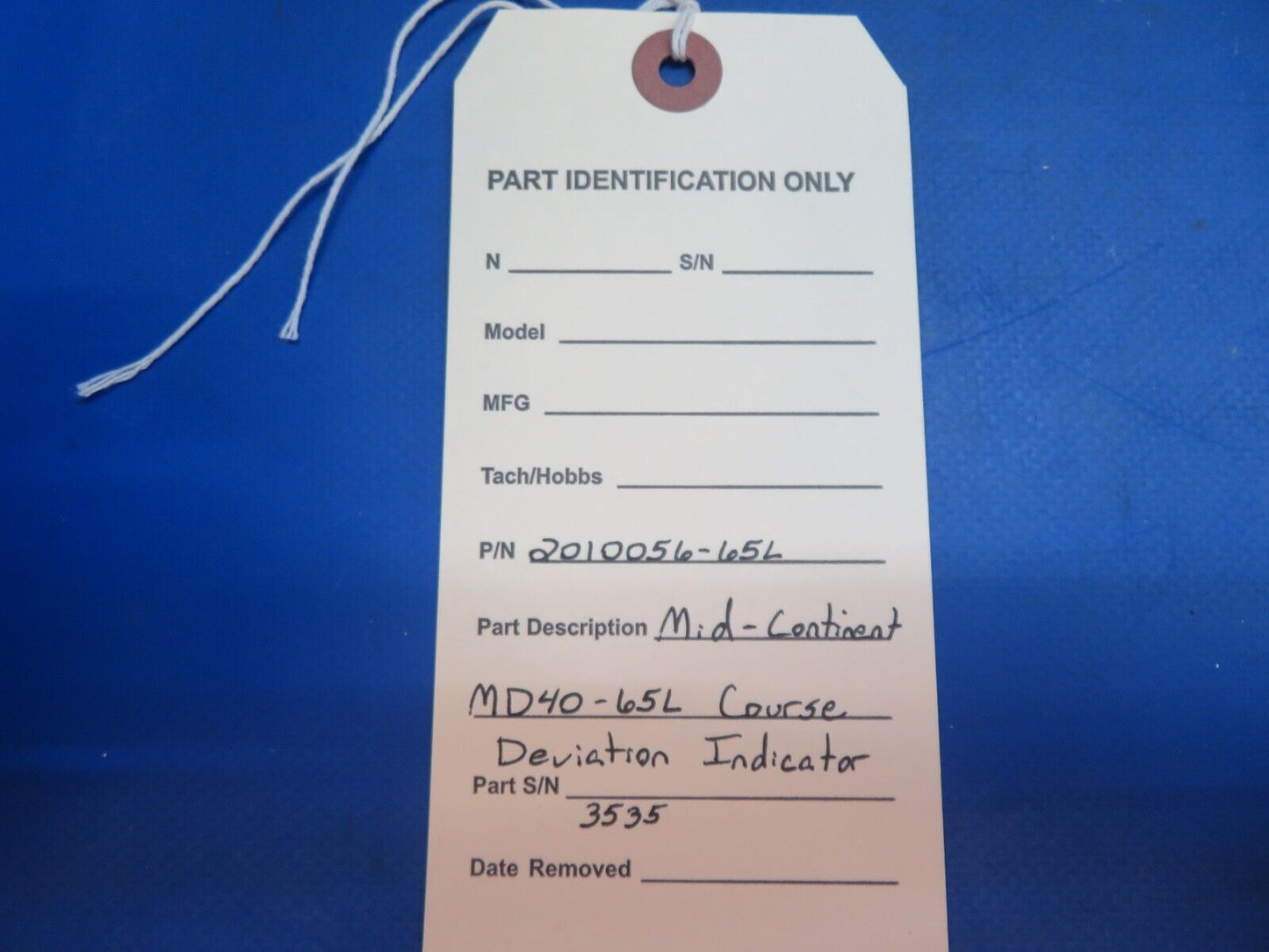 Mid-Continent MD40-65L Course Deviation Indicator P/N 2010056-65L (0123-708)