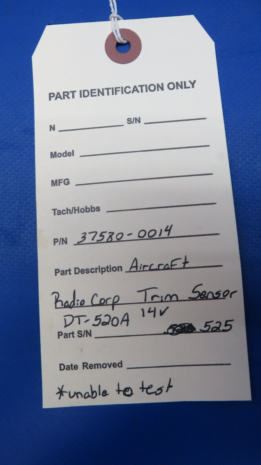Aircraft Radio Trim Sensor DT-520A 14V P/N 37580-0014 (0523-824)