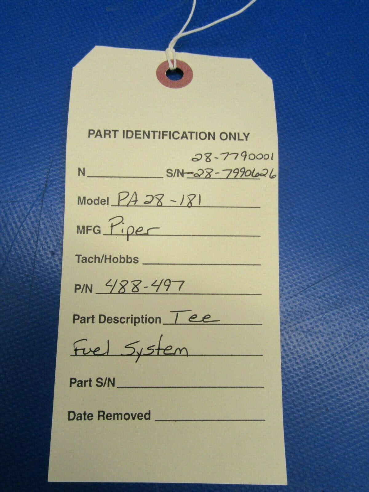 Piper PA-28-181 Tee Fuel System P/N 488-497 NOS (0519-102)