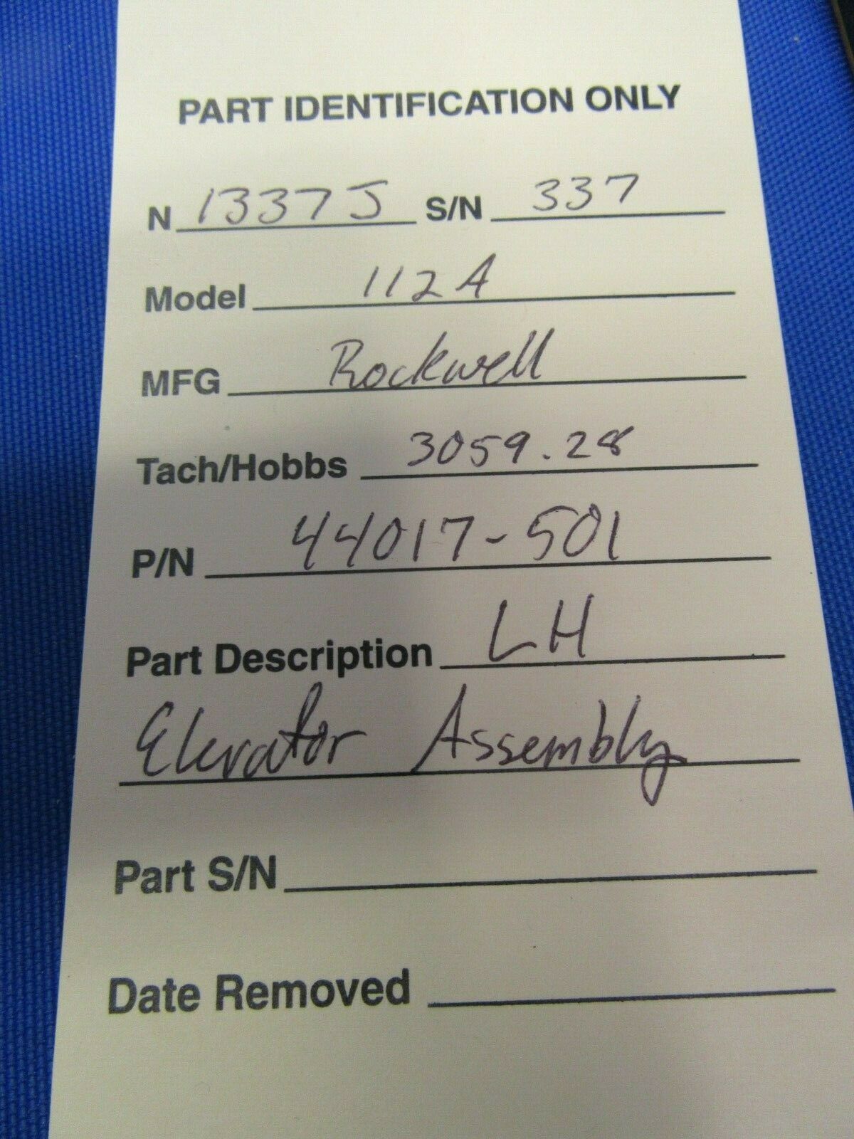 Rockwell Commander 112A LH Elevator P/N 44017-501 (0920-203)
